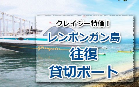 トキメキバリ島観光 厳選マリンスポーツ レンボンガン島往復貸切ボート