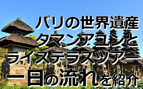 トキメキバリ島観光 厳選オプショナルツアー バリの世界遺産 タマンアユンとライステラスツアー 一日の流れ