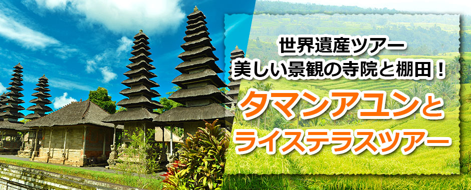 トキメキバリ島観光 厳選オプショナルツアー バリの世界遺産 タマンアユンとライステラスツアー