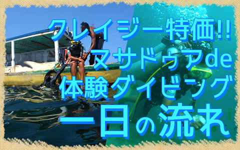 至福のバリ島観光 厳選 ヌサドゥアde体験ダイビング（バリ ドルフィン社） 一日の流れ